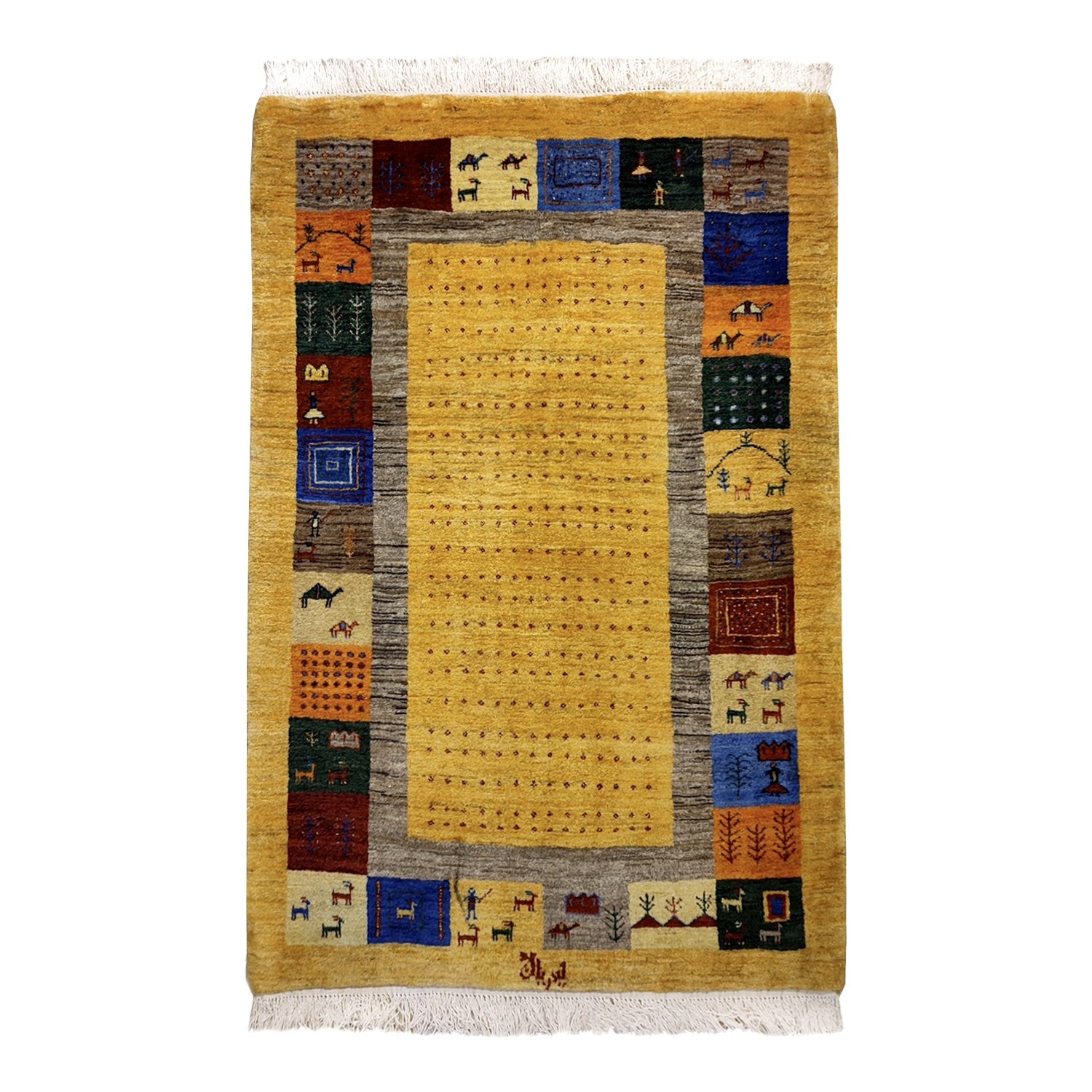 イラン製ギャッベ 玄関マットサイズ (61×83) ギャッベ：玄関マットサイズ – JAHAN