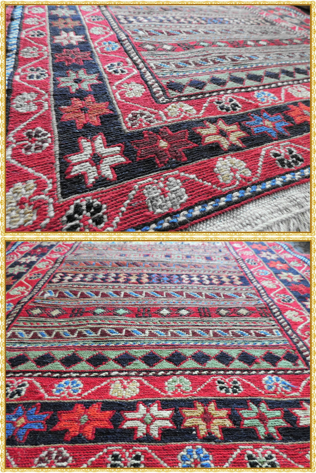 スマックキリム 手織り ペルシャキリム 高品質ウール イランシルジャン 産 敷物 廊下敷サイズ202cmx73cm【本物保証/直輸入】