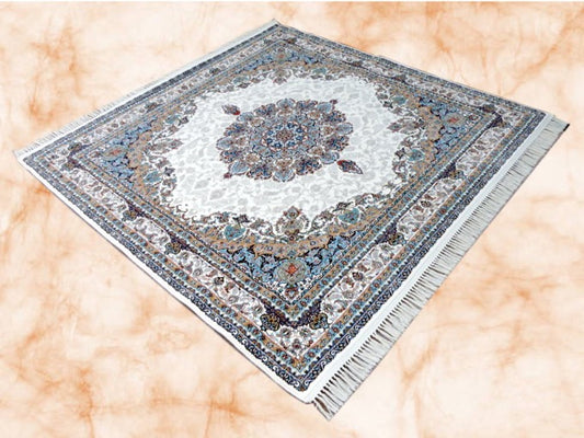 ペルシャ絨毯 カーペット ラグ 63万ノット ウィルトン織り 機械織り ペルシャ絨毯の本場 イラン 大型サイズ:200cm×200cm 【本物保証】【高品質】【送料無料】