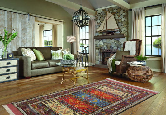 キリム 手織り ペルシャキリム 高品質ウール イラン グーチャン産 カーペット 敷物 ラグサイズ 183cmx100cm 【本物保証/直輸入】