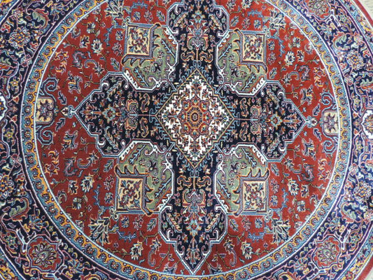 ★新入荷商品★12色出品★ペルシャ絨毯(カーペット/ラグ) シルク調豪華な色柄の高密度:ウィルトン織り ペルシャ絨毯の本場 イラン/クム産デザイン<br />サイズ:円型・丸形 150cmx150cm<br />【高品質/高級/激安】【送料無料】【smtb-k】