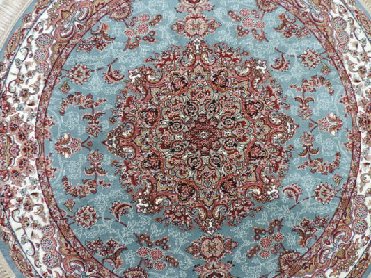 ★新入荷商品★12色出品★ペルシャ絨毯(カーペット/ラグ) シルク調豪華な色柄の高密度:ウィルトン織り ペルシャ絨毯の本場 イラン/クム産デザイン<br />サイズ:円型・丸形 150cmx150cm<br />【高品質/高級/激安】【送料無料】【smtb-k】