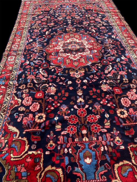 【ペルシャ絨毯・カーペット】手織りビンテージ物 イラン ジョウザン産絨毯★中型サイズ:323cm×166cm <br />【大特価品】【送料無料】【smtb-k】