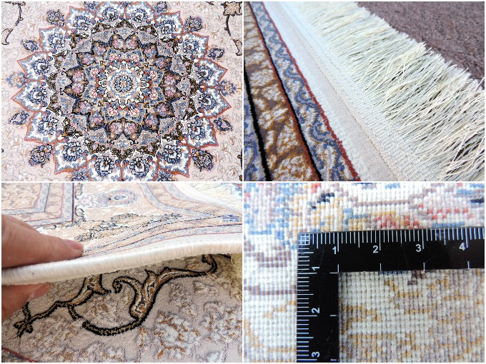 ペルシャ絨毯 カーペット ラグ 63万ノット ウィルトン織り 機械織り ペルシャ絨毯の本場 イラン 中型サイズ:225cm×150cm 【本物保証】【高品質】【送料無料】