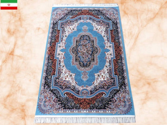 ペルシャ絨毯 カーペット ラグ 63万ノット ウィルトン織り 機械織り ペルシャ絨毯の本場 イラン 中型サイズ:225cm×150cm 【本物保証】【高品質】【送料無料】