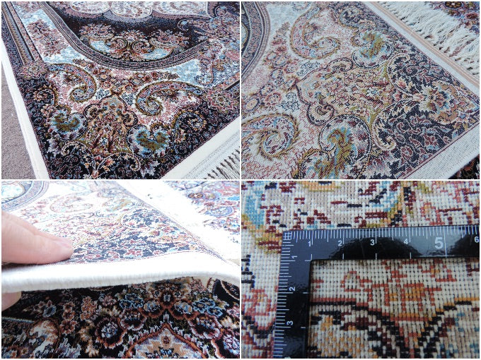 ペルシャ絨毯 カーペット ラグ 63万ノット ウィルトン織り 機械織り ペルシャ絨毯の本場 イラン 中型サイズ:225cm×150cm 【本物保証】【高品質】【送料無料】