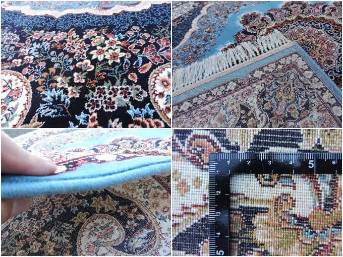 ペルシャ絨毯 カーペット ラグ 63万ノット ウィルトン織り 機械織り ペルシャ絨毯の本場 イラン 中型サイズ:225cm×150cm 【本物保証】【高品質】【送料無料】