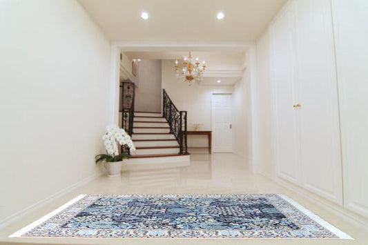 ペルシャ絨毯 カーペット ウール&シルク 高密度 手織り高級 花柄 ペルシャ絨毯の本場 イラン ナイン産 中型サイズ205cm×150cm【本物保証】