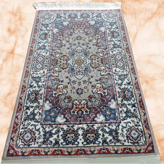 ペルシャ絨毯 カーペット ラグ 63万ノット 高密度 ソフトタッチ ウィルトン織り 機械織り ペルシャ絨毯の本場 イラン産 玄関マット 85cm×50cm 【本物保証/直輸入/高品質/高級/激安】