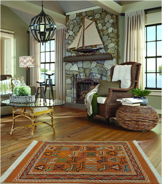 キリム 手織り ペルシャキリム ウール製 イラン 刺?入りキリム グーチャン産 ラグ 敷物 玄関マットサイズ 96cmx62cm 【本物保証/直輸入】