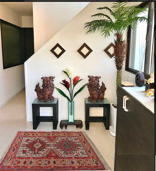 スマックキリム 手織り ペルシャキリム 高品質ウール イランシルジャン 産 敷物 玄関マットサイズ 104cmx73cm【本物保証/直輸入】