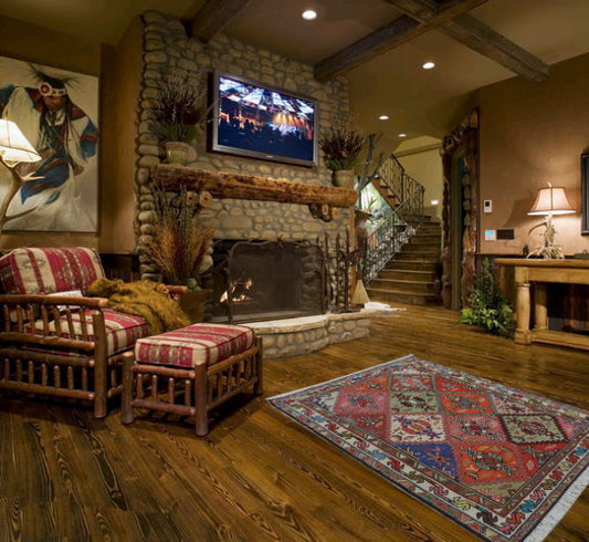 スマックキリム 手織り ペルシャキリム 高品質ウール イランシルジャン 産 敷物 玄関マットサイズ 103cmx75cm【本物保証/直輸入】