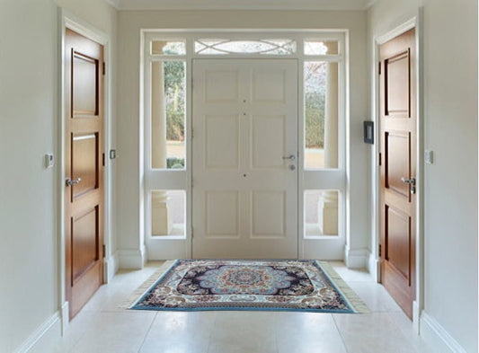 ペルシャ絨毯 カーペット ラグ 63万ノット 高密度 ソフトタッチ ウィルトン織り 機械織り ペルシャ絨毯の本場 イラン産 玄関マット 120cm×80cm 【本物保証/直輸入/高品質/高級/激安】