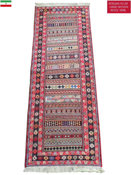 スマックキリム 手織り ペルシャキリム 高品質ウール イランシルジャン 産 敷物 廊下敷サイズ202cmｘ73cm【本物保証/直輸入】 (コピー) (コピー) (コピー)