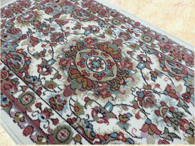 ★新入荷商品★12色★ペルシャ絨毯（カーペット/ラグ） シルク調豪華な色柄の高密度：ウィルトン織り ペルシャ絨毯の本場 イラン/クム産デザイン<br />玄関マットサイズ：85cmｘ50cm<br />【高品質/高級/激安】【送料無料】【smtb-k】