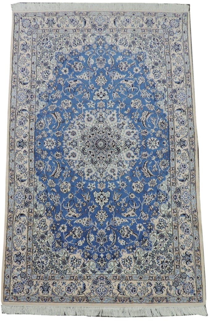 ペルシャ絨毯 カーペット ラグ ウール100% 手織り 高級 ペルシャ絨毯の本場 イラン ナイン産 235cm×147cm 【本物保証/直輸入】